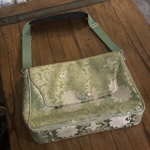 Darci Designer JADE Silk Brocade Print Laptop Bag